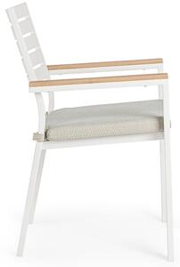 Bílá kovová zahradní židle Bizzotto Dalmar