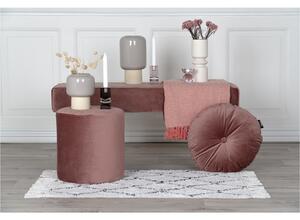 House Nordic pléd / deka 160x130 cm růžová Cort (Přikrývka z růžové a bílé bavlny A)