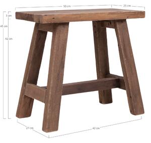 House Nordic Dřevěná lavice BARCELONA hnědá 50 cm 1401010