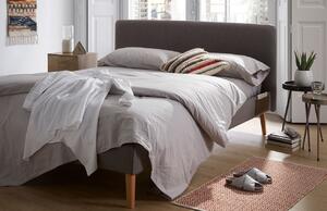 Šedá látková dvoulůžková postel Kave Home Dyla 160 x 200 cm