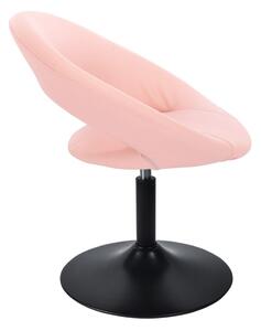 Židle NAPOLI na černém talíři - růžová