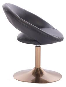 LuxuryForm Židle NAPOLI na zlatém talíři - černá