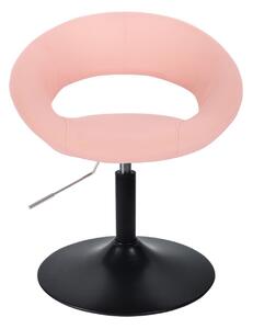 Židle NAPOLI na černém talíři - růžová