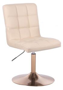LuxuryForm Židle TOLEDO na zlatém talíři - krémová