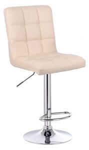 LuxuryForm Barová židle TOLEDO na stříbrném talíři - krémová
