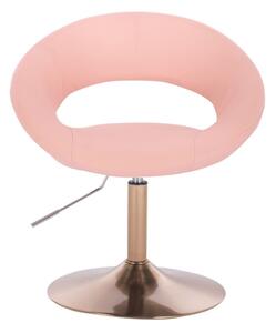 LuxuryForm Židle NAPOLI na zlatém talíři - růžová