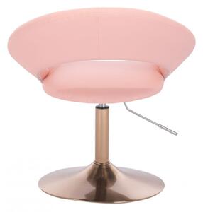 LuxuryForm Židle NAPOLI na zlatém talíři - růžová