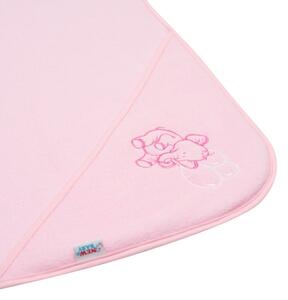 NEW BABY Kojenecká osuška růžová sloník Bavlna/Polyester 80x80 cm