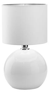 TK-LIGHTING Stolní moderní lampička PALLA, 1xE27, 60W, kulatá, bílá 5066