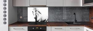 Skleněný panel do kuchynské linky Bílý kůň pl-pksh-100x70-f-14270832