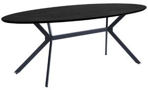 Hoorns Černý dřevěný jídelní stůl Arisa 220 x 100 cm