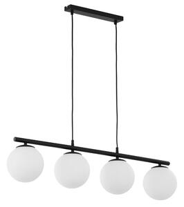 TK-LIGHTING Závěsné moderní osvětlení nad jídelní stůl MAXI, 4xE27, 60W, koule, černobílé 3480