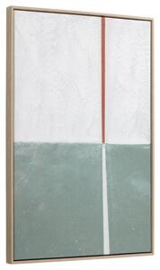 Zeleno bílý abstraktní obraz Kave Home Malvern 70 x 50 cm