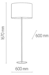 TK-LIGHTING Stojací moderní lampa WINSTON, 1xE27, 60W, kulatá, bílá 5142