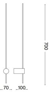 Ideal Lux - LED Nástěnné svítidlo ESSENCE LED/12W/230V 3000K 70 cm CRI 90 bílá