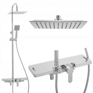 Nástěnná sprchová baterie OSLO se sprchovou soupravou, ruční a talířovou sprchou chrom