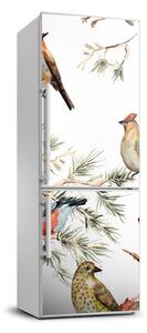 Nálepka fototapeta lednička Ptáci a jehličňany FridgeStick-70x190-f-80184720