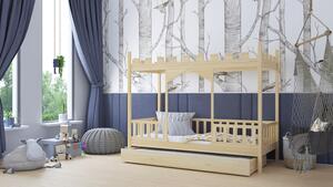 Dětská postel Dragon 5 s přistýlkou - 90 x 200 cm - přírodní borovice