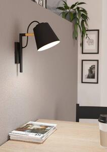 EGLO Vintage nástěnná lampa LACEY, 1xE14, 40W, černá 43735