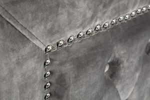 Postel CHESTERFIELD 180x200 CM stříbrnošedá samet Nábytek | Ložnice | Postele | Všechny postele pro dospělé