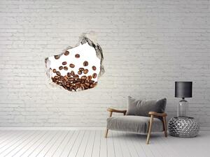 Nálepka 3D díra na zeď Zrnka kávy nd-p-104419238