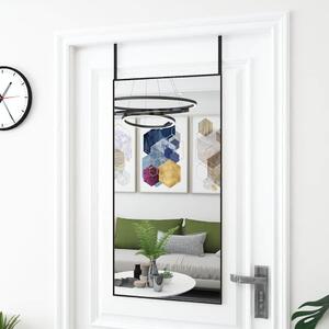 Zrcadlo na dveře černé 50 x 100 cm sklo a hliník 327411