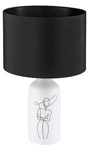 EGLO Moderní stolní lampa VINOZA, 1xE27, 40W, bílá, černá 43824