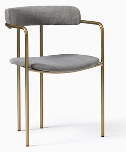 Zlatá kovová židle Lina
