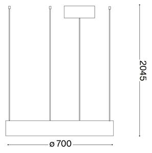 Ideal Lux - LED Lustr na lanku ORACLE LED/35W/230V 3000K pr. 70 cm CRI 90 černá