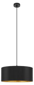 EGLO Moderní závěsné osvětlení ZARAGOZA, 1xE27, 40W, 53cm, kulaté, černé, zlaté 900146