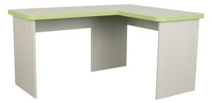 Psací stůl rohový CASPER C013, creme / zelená