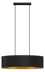 EGLO Moderní závěsné osvětlení ZARAGOZA, 2xE27, 40W, oválné, černé, zlaté 900147