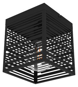 EGLO Moderní stropní osvětlení PIEDRITAS, 1xE27, 40W, černé 900355