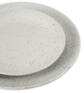 Světle šedý keramický talíř Kave Home Aratani Ø 27 cm