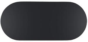 Time for home Kouřově šedý oválný kovový podnos Cibeles 40 x 18 cm