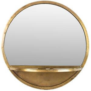 White Label Mosazné kovové závěsné zrcadlo WLL Feyza 41 cm