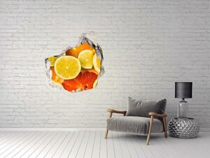 Nálepka 3D díra na zeď Citrusové ovoce nd-p-41404635