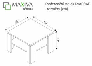 MARIDEX Konferenční stolek - KVADRAT, wenge