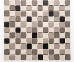 Keramická mozaika hnědá 25x25mm