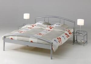 Kovová postel 140×200 PARIS 3022, stříbrná