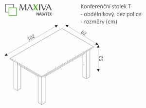 MARIDEX Konferenční stolek - MT30, švestka