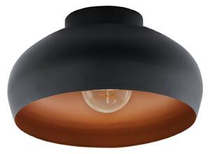 EGLO Moderní stropní svítidlo MOGANO 2, 1xE27, 40W, kulaté, 28cm, černé, měděné 900555