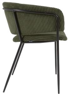 Zelená manšestrová jídelní židle Kave Home Runnie