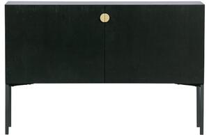 Hoorns Černá borovicová komoda Morton 116 x 35 cm