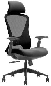 DMQ Černá látková kancelářská židle Luisa