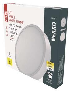 EMOS Přisazené stropní LED stmívatelné osvětlení NEXXO, 28,5W, teplá bílá-denní bílá, kulaté, bílé ZM5153