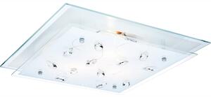 GLOBO Moderní stropní LED přisazené osvětlení JASMINA, 42cm, hranaté 40408-3