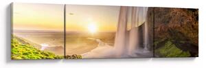 Obraz - Seljalandsfoss zpoza nitra jeskyně (170x50 cm)