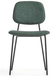 Tmavě zelená látková jídelní židle Kave Home Benilda