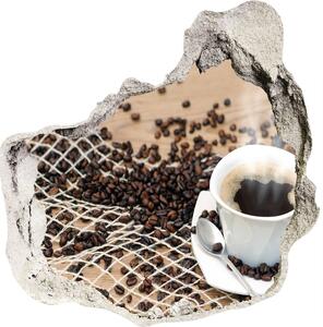 Nálepka 3D díra Káva a zrnka kávy nd-p-45865517